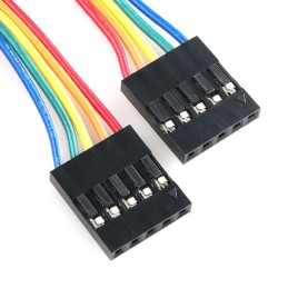 10 pcs : PRT-10370 - JUMPER WIRE 0.1' 5-PIN 6'