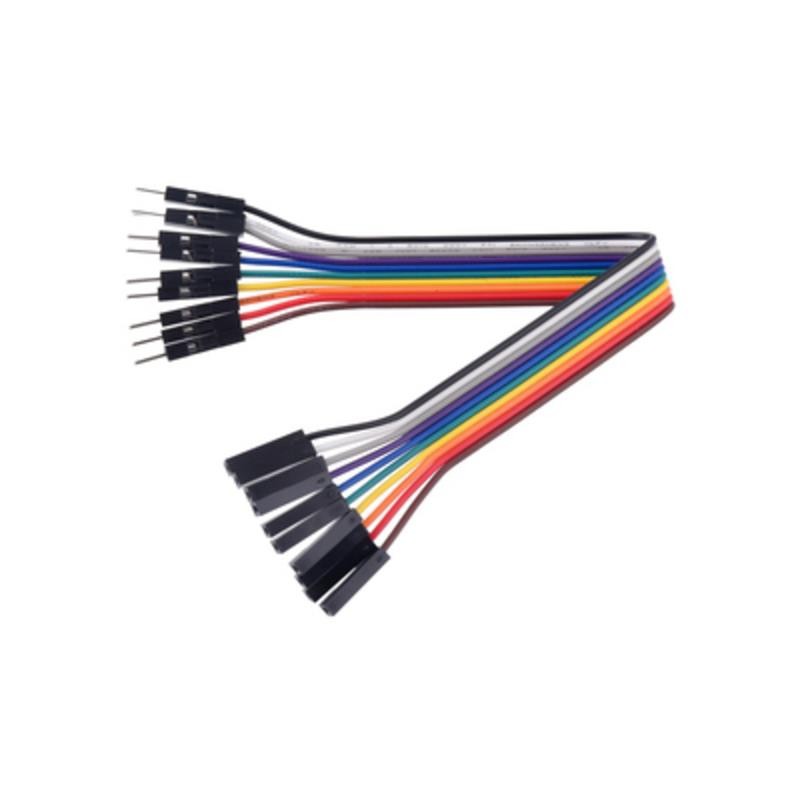 10 pcs : 4564 - JUMPER 10-WIRE RIBBON M-F 6'
