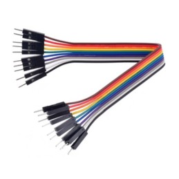 10 pcs : 4565 - JUMPER 10-WIRE RIBBON M-M 6'
