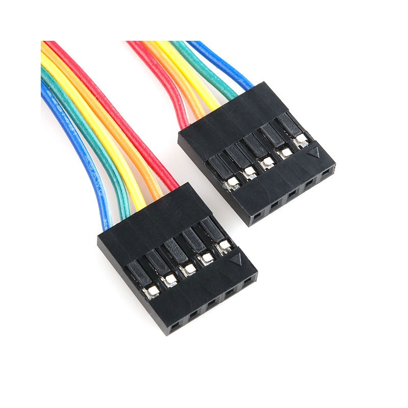 10 pcs : PRT-10375 - JUMPER WIRE 0.1' 5-PIN 12'