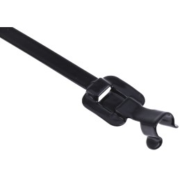 1 Bag of 100 - RS PRO Cable Tie, Releasable, 330mm x 5 mm, Black Polyester Coated Stainless Steel, Pk-100