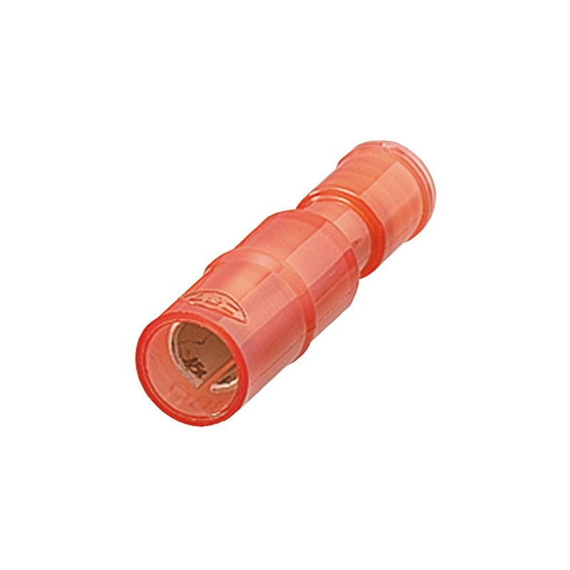 1 Bag of 100 - Nichifu, PC Insulated Female Crimp Bullet Connector, 0.75mm² to 1.25mm², 18AWG to 16AWG, 6.9mm Bullet diameter, R