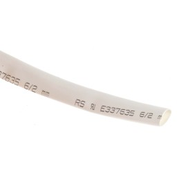 1 Reel of 7 M - RS PRO Heat Shrink Tubing, White 6mm Sleeve Dia. x 7m Length 3:1 Ratio