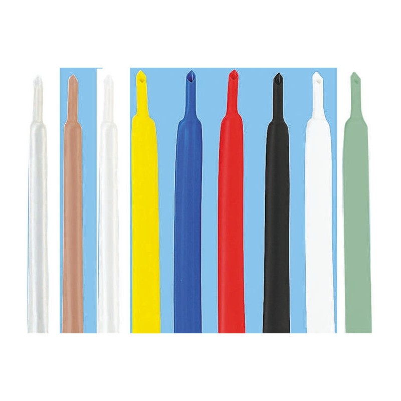 1 pcs - TE Connectivity Heat Shrink Tubing, White 9.5mm Sleeve Dia. x 1.2m Length 2:1 Ratio, RNF-100 Series