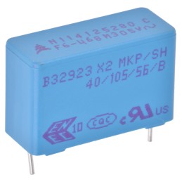 5 pcs - EPCOS B32923C Metallised Polypropylene Film Capacitor, 305 V ac, 630 V dc, ±20%, 680nF, Through Hole