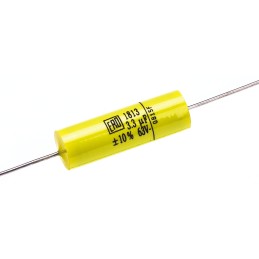 5 pcs - Vishay MKT 1813 Metallised Polyester Film Capacitor, 40 V ac, 63 V dc, ±10%, 3.3μF, Through Hole