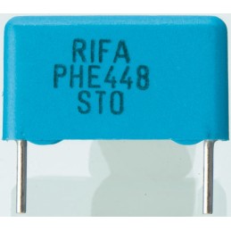 10 pcs - KEMET PHE448 Polypropylene Film Capacitor, 2 kV dc, 700 V ac, ±5%, 150pF, Through Hole