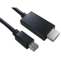 1 pcs - RS PRO Male Mini DisplayPort to Male HDMI, PVC Cable, 1080p, 1m