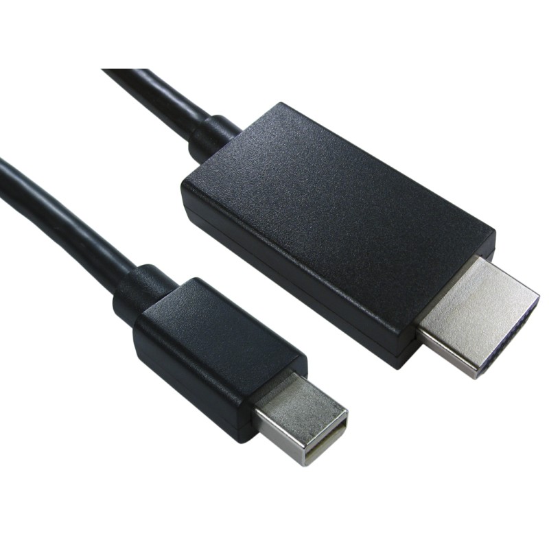 1 pcs - RS PRO Male Mini DisplayPort to Male HDMI, PVC Cable, 1080p, 1m
