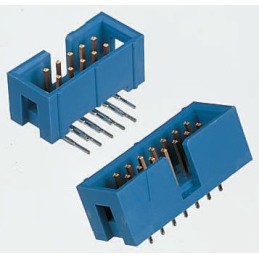 1 pcs - TE Connectivity AMP-LATCH Series Straight Through Hole PCB Header, 40 Contact(s), 2.54mm Pitch, 2 Row(s), Shrouded
