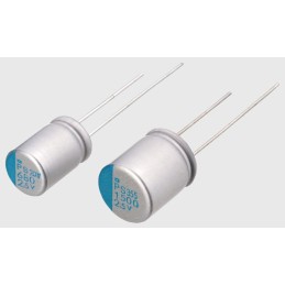 5 pcs - Nichicon 1.5mF Through Hole Polymer Capacitor, 6.3V dc