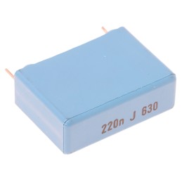 5 pcs - KEMET PHE450 Metallised Polypropylene Film Capacitor, 400 V ac, 630 V dc, ±5%, 220nF, Through Hole