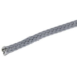 10 pcs - HellermannTyton Expandable Braided Nylon 66 Grey Cable Sleeve, 3mm Diameter, 10m Length