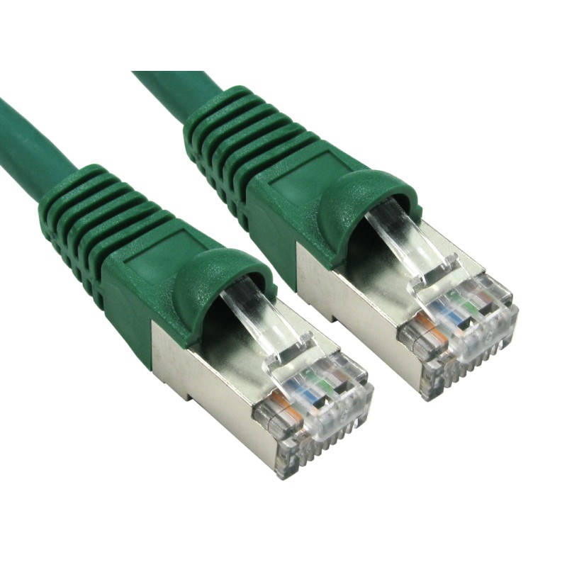 1 pcs - RS PRO Cat6a Straight Male RJ45 to Straight Male RJ45 Ethernet Cable, S/FTP, Green LSZH Sheath, 1.5m, Low Smoke Zero