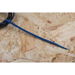 100 pcs - RS PRO Cable Tie, Metal Detectable, 203mm x 4.6 mm, Blue Metal Detectable, Pk-100