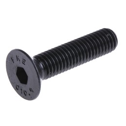1 Box of 25 - RS PRO M8 x 35mm Hex Socket Countersunk Screw Black, Self-Colour Steel