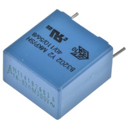 5 pcs - EPCOS B32021 Metallised Polypropylene Film Capacitor, 1.5 kV dc, 300 V ac, ±20%, 82nF, Through Hole