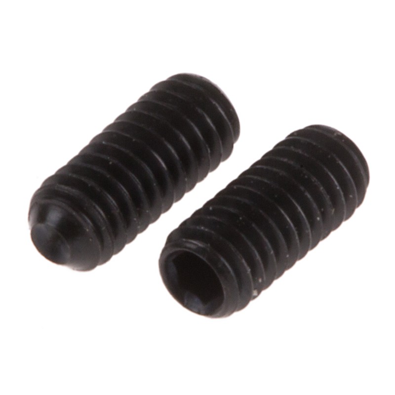 1 Box of 25 - Black, Self-Colour Steel Hex Socket Set M2.5 x 6mm Grub Screw
