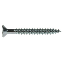 1 Box of 250 - RS PRO Pozidriv Countersunk Steel Wood Screw Bright Zinc Plated, No. 8 Thread, 1.1/2in Length