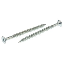 1 Box of 250 - RS PRO Pozidriv Countersunk Steel Wood Screw Bright Zinc Plated, No. 10 Thread, 2.1/2in Length