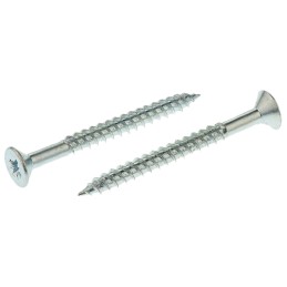 1 Box of 250 - RS PRO Pozidriv Countersunk Steel Wood Screw Bright Zinc Plated, No. 10 Thread, 2in Length