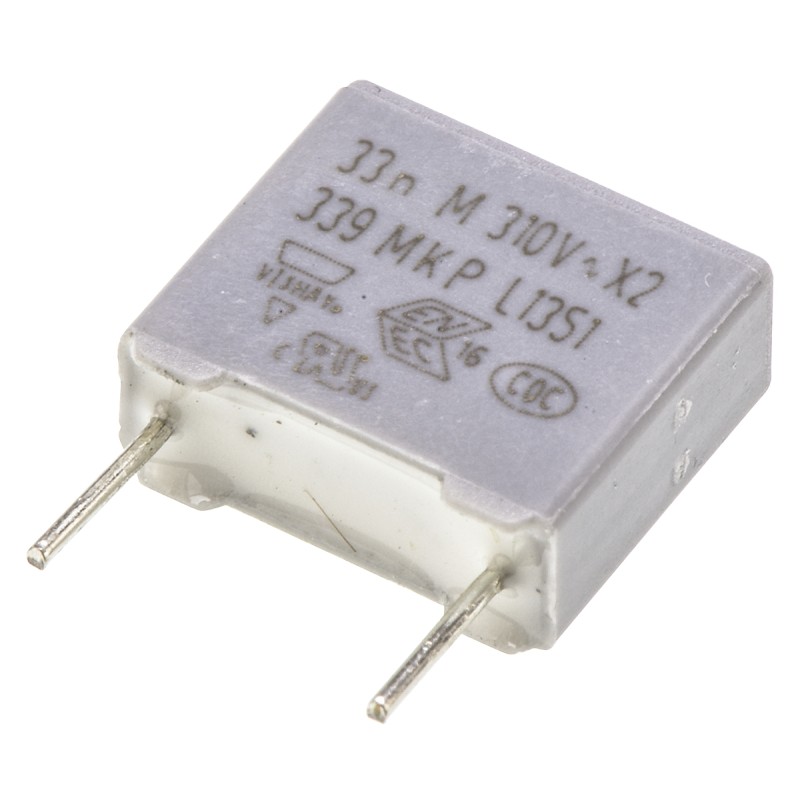 5 pcs - Vishay MKP 339 Polypropylene Film Capacitor, 310V ac, ±20%, 33nF, Through Hole