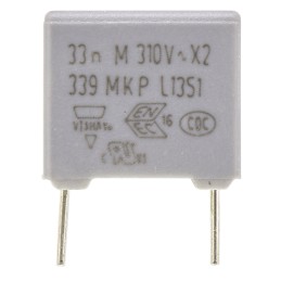 5 pcs - Vishay MKP 339 Polypropylene Film Capacitor, 310V ac, ±20%, 33nF, Through Hole