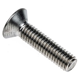 1 Box of 50 - RS PRO Plain Stainless Steel Hex Socket Countersunk Screw, DIN 7991, M6 x 25mm