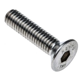1 Box of 50 - RS PRO Plain Stainless Steel Hex Socket Countersunk Screw, DIN 7991, M6 x 25mm