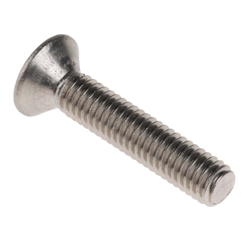 1 Box of 50 - RS PRO Plain Stainless Steel Hex Socket Countersunk Screw, ISO 10642, M6 x 30mm