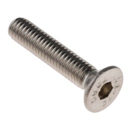 1 Box of 50 - RS PRO Plain Stainless Steel Hex Socket Countersunk Screw, ISO 10642, M6 x 30mm