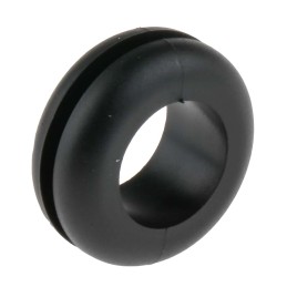 1 Bag of 100 - RS PRO Black PVC 12.5mm Cable Grommet for Maximum of 9.5mm Cable Dia.
