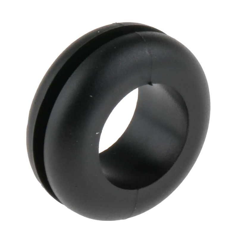 1 Bag of 100 - RS PRO Black PVC 12.5mm Cable Grommet for Maximum of 9.5mm Cable Dia.