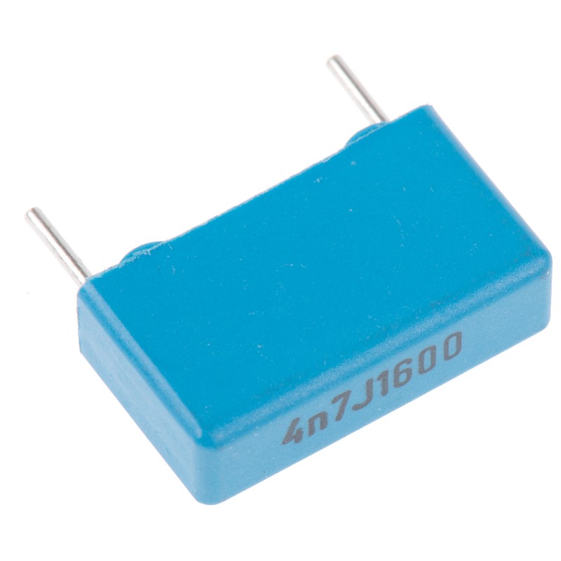 5 pcs - KEMET PHE450 Metallised Polypropylene Film Capacitor, 1.6 kV dc, 650 V ac, ±5%, 4.7nF, Through Hole