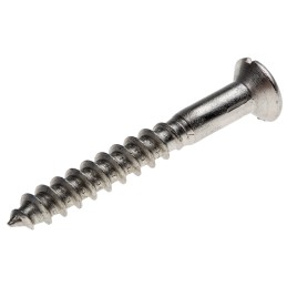 1 Box of 50 - RS PRO Slot Countersunk Stainless Steel Wood Screw, A2 304, No. 10 Thread, 40mm Length
