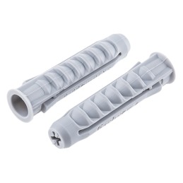 1 Box of 50 - Fischer Fixings White Nylon Wall Plug, 50mm Length, 10mm Fixing Hole Diameter