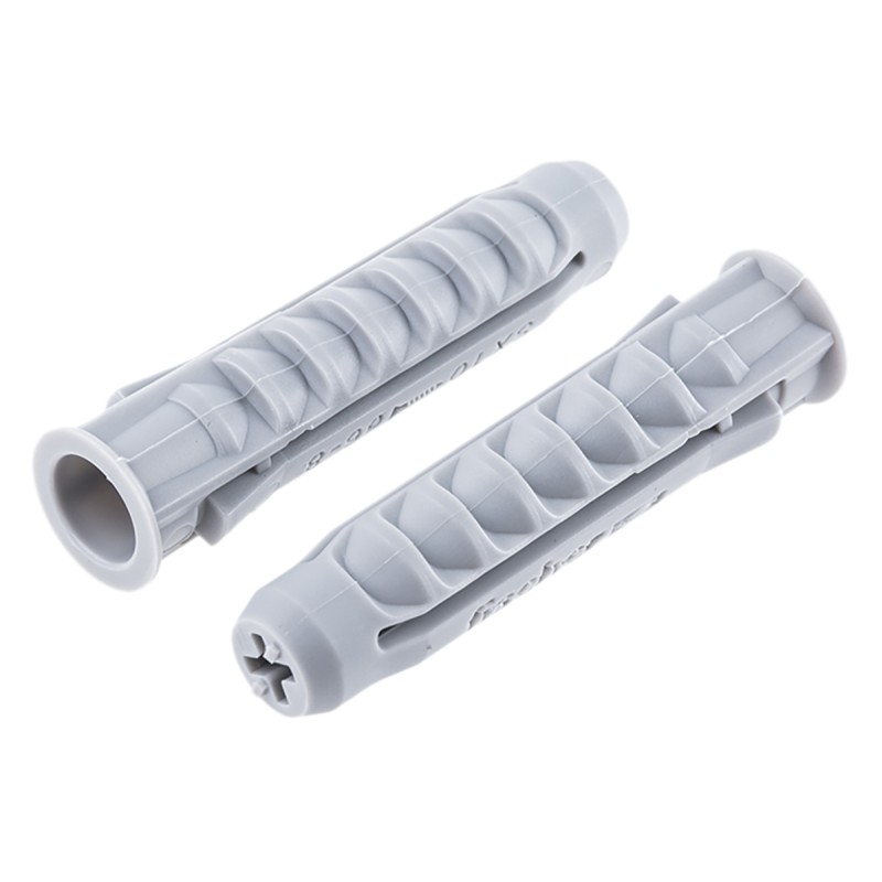 1 Box of 50 - Fischer Fixings White Nylon Wall Plug, 50mm Length, 10mm Fixing Hole Diameter