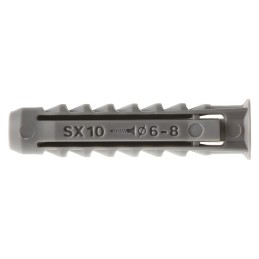 1 Box of 50 - Fischer Fixings White Nylon Wall Plug, 50mm Length, 10mm Fixing Hole Diameter