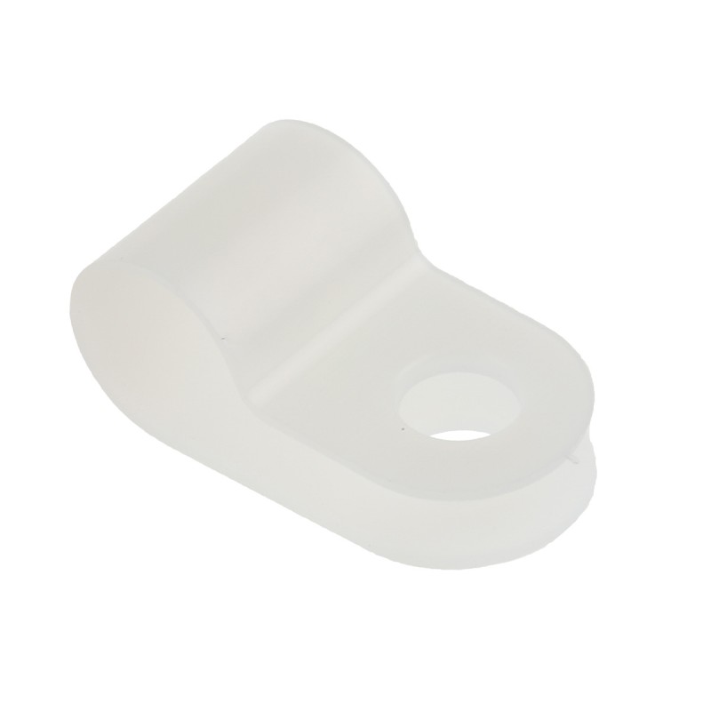 1 Bag of 100 - HellermannTyton 6.5mm Natural, Polyamide P Clip