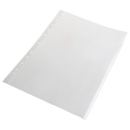 1 Bag of 100 - Esselte Transparent A4 Punched Pocket