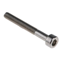 1 Box of 50 - RS PRO M3 x 25mm Hex Socket Cap Screw Plain Stainless Steel