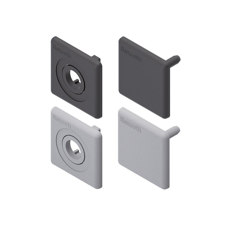 1 pcs - Bosch Rexroth Grey PP Cover Cap, 40 x 40 Strut Profile, 10mm Groove