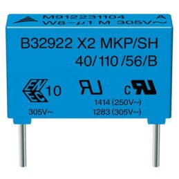 5 pcs - EPCOS B32922H Polypropylene Capacitor PP, 305 V ac, 630 V dc, ±10%, 330nF, Through Hole