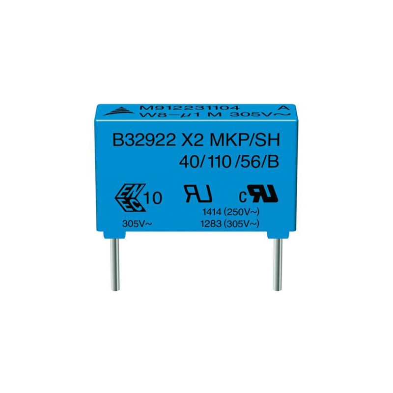 5 pcs - EPCOS B32922H Polypropylene Capacitor PP, 305 V ac, 630 V dc, ±10%, 330nF, Through Hole