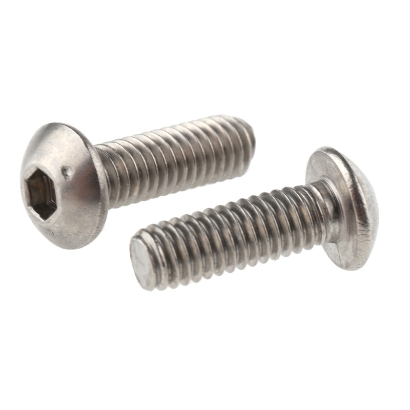 1 Box of 50 - RS PRO Plain Stainless Steel Hex Socket Button Screw, ISO 7380, M4 x 12mm