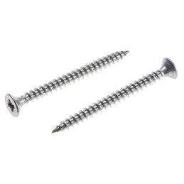 1 Box of 50 - RS PRO Pozidriv Countersunk Stainless Steel Wood Screw, A2 304, 6mm Thread, 70mm Length