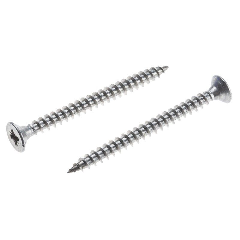 1 Box of 50 - RS PRO Pozidriv Countersunk Stainless Steel Wood Screw, A2 304, 6mm Thread, 70mm Length