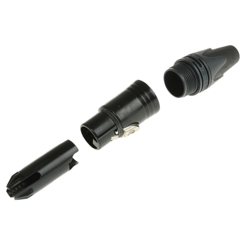 1 pcs - Neutrik Cable Mount XLR Connector, Female, 50 V, 5 Way, Silver over Nickel Plating