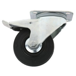 1 pcs - Tente Braked Swivel Castor Wheel, 75kg Capacity, 100mm Wheel