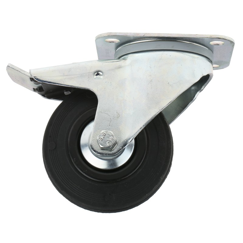 1 pcs - Tente Braked Swivel Castor Wheel, 75kg Capacity, 100mm Wheel
